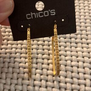 0091-Chico's Gold Hoop Earrings